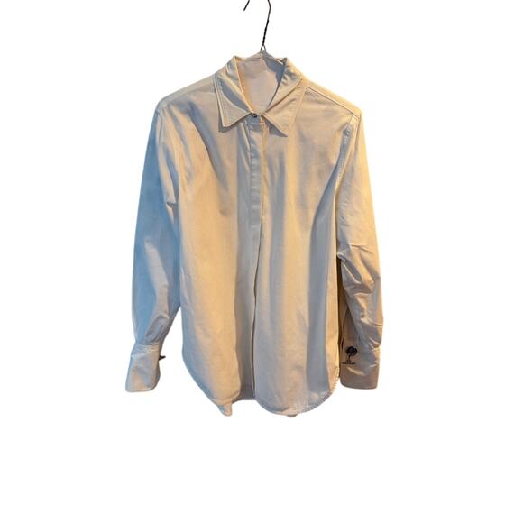 Elizabeth and James White Toggle-Cuff Stretch Cotton Shirt – XS - Picture 1 of 7